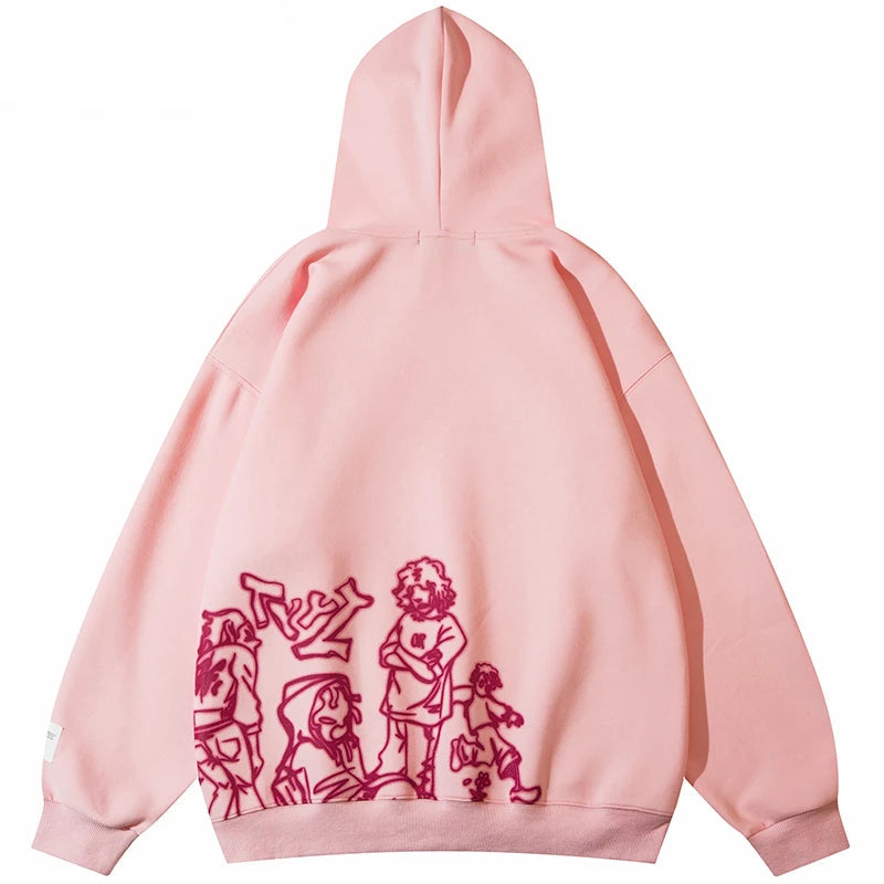 We V Cartoon Sketch Hoodie , - Streetwear Hoodie - Slick Street