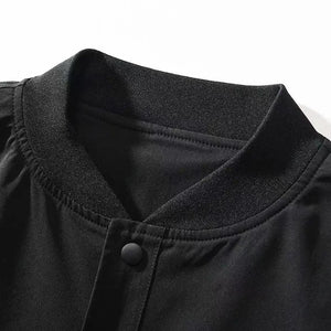 Devil Skull Button-Up Bomber Jacket , - Streetwear Jacket - Slick Street