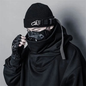 Nightshade Beanie Hat with Buckle , - Streetwear Hats - Slick Street