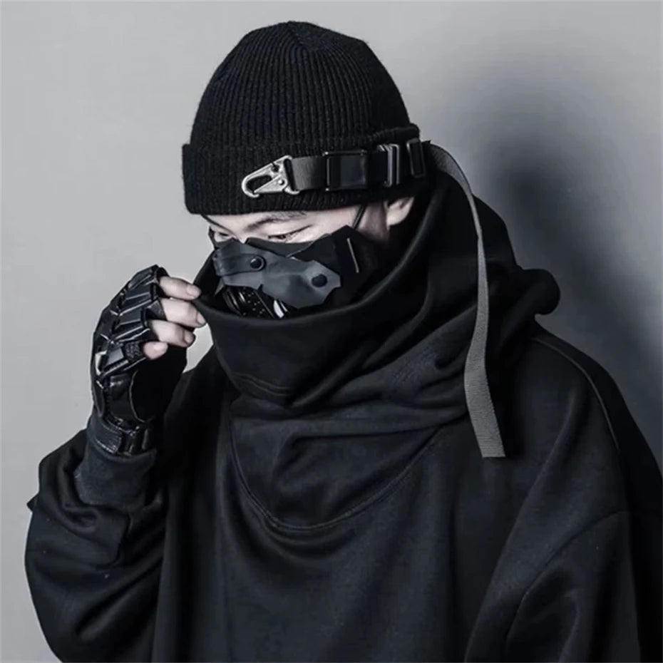 Nightshade Beanie Hat with Buckle , - Streetwear Hats - Slick Street