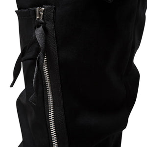 Black Multi Zipper Combat Cargo Pants , - Streetwear Cargo Pants - Slick Street