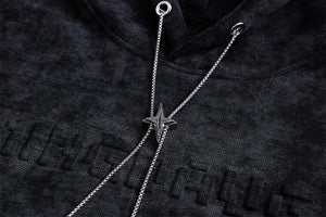 Tie-dye Coptic Cross Drawstring Hoodie , - Streetwear Hoodie - Slick Street