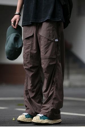 Waterproof Nylon Cargo Pants , - Streetwear Cargo Pants - Slick Street