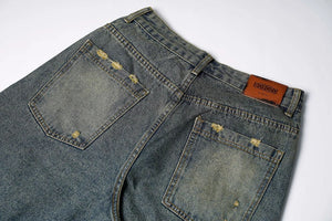 Vintage Loose Distressed Denim Shorts , - Streetwear Shorts - Slick Street