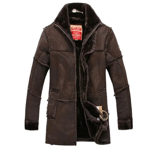 Outwear Parka Fur Collar Jacket Chocolate, M - Streetwear Jacket - Slick Street