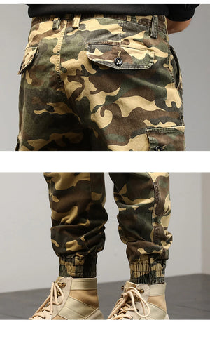 Classic Vector Camouflage Slim Fit Pants , - Streetwear Cargo Pants - Slick Street