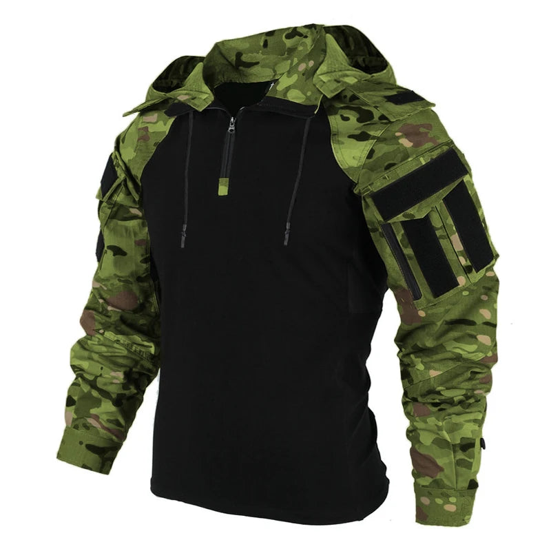 Titan Wolf Combat Tactical Jacket Green, S - Streetwear Jacket - Slick Street