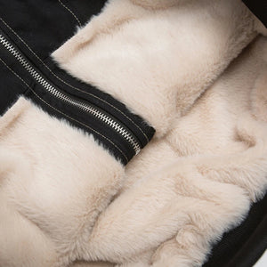 Fur Collar Parka Fleece Jacket , - Streetwear Jacket - Slick Street