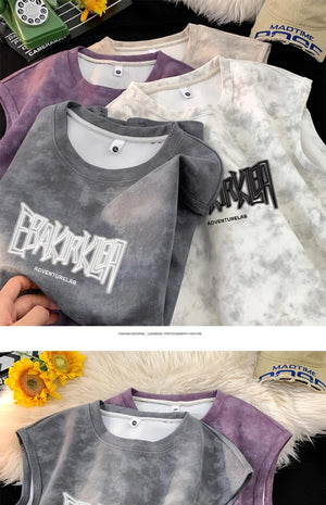 EBAK Tie-dye Sleeveless T-Shirt , - Streetwear T-Shirts - Slick Street