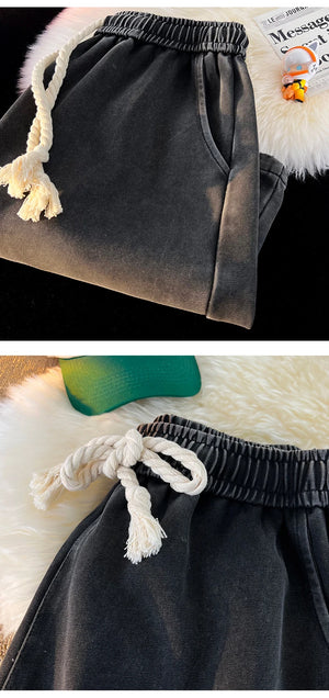 Gothic Washed Knee Length Shorts , - Streetwear Shorts - Slick Street