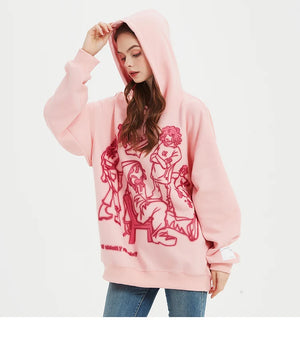 We V Cartoon Sketch Hoodie , - Streetwear Hoodie - Slick Street