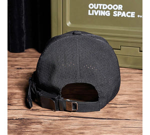 Plain Black Adjustable Cap , - Streetwear Cap - Slick Street