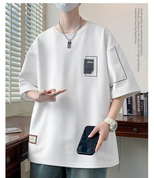 Plain Color Short Sleeved T-Shirt , - Streetwear T-Shirts - Slick Street