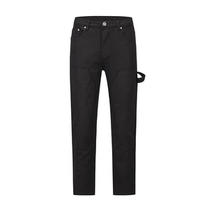 Solid Color Multi Pockets Denim Pants , - Streetwear Pants - Slick Street