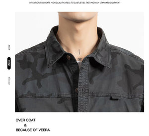 Classic Safari Camo Style Patch Pocket Jacket , - Streetwear Jacket - Slick Street