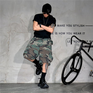 Tactical Camouflage Knee Length Shorts , - Streetwear Shorts - Slick Street