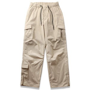 Ankle Zipper Style Cargo Pants Beige, XS - Streetwear Pants - Slick Street