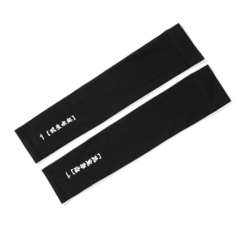 UV Sun Protection Full Arm Sleeves Black, - Streetwear Accessories - Slick Street