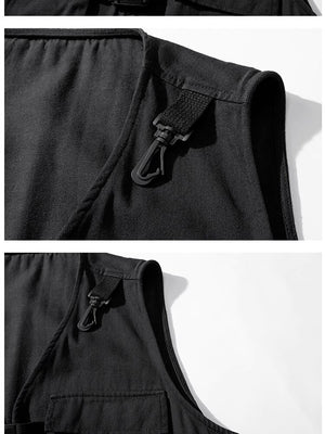 Multi-Pockets Fishing Vest Camping , - Streetwear Vest - Slick Street