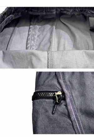 Plain Color Elastic Ankle Length Pants , - Streetwear Pants - Slick Street