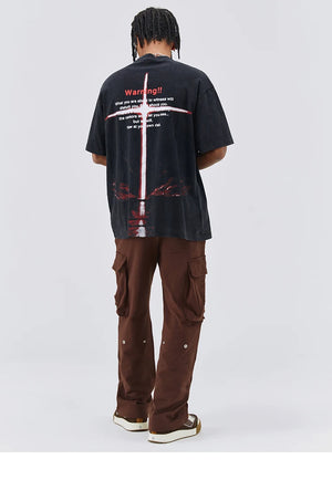 Final World Blast O-Neck Collar T-Shirt , - Streetwear T-Shirts - Slick Street