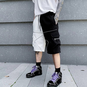 Solid Bermuda White Lining Shorts , - Streetwear Shorts - Slick Street