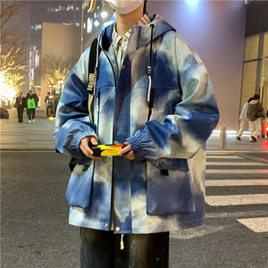 Tie Die VS23 Windbreaker Zipper Jacket , - Streetwear Jacket - Slick Street