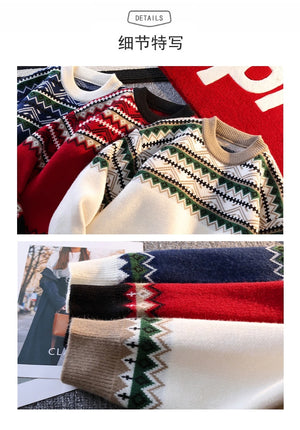 Native Art Knitwear O-Neck Sweater , - Streetwear Sweater - Slick Street