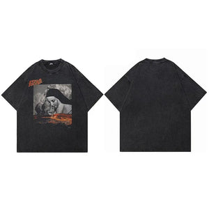 Retro Sister Super Sucker Graphic Oversized T-Shirt Black, XS - Streetwear T-Shirts - Slick Street