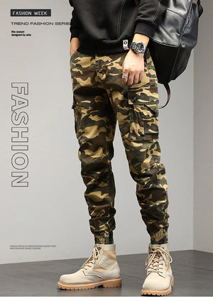 Classic Vector Camouflage Slim Fit Pants , - Streetwear Cargo Pants - Slick Street
