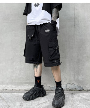 B1 Eyelet Style Combat Shorts , - Streetwear Shorts - Slick Street