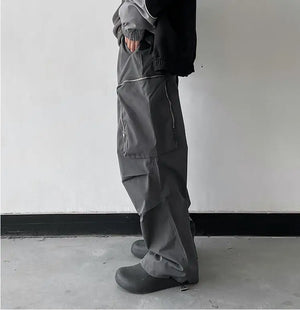 Large Knee Pocket Baggy Pants , - Streetwear Pants - Slick Street
