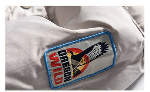 OREGON WILD Rock Patches Bomber Jacket , - Streetwear Jacket - Slick Street