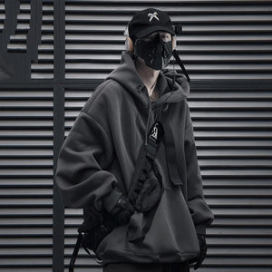 Plain Color Knit Style Pullover Hoodie , - Streetwear Hoodie - Slick Street