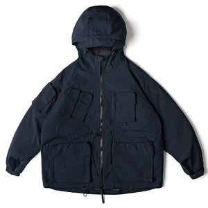 New Heights VA1 Hiking Multi-Pocket Puffer Jacket Navy blue, XS - Streetwear Jacket - Slick Street