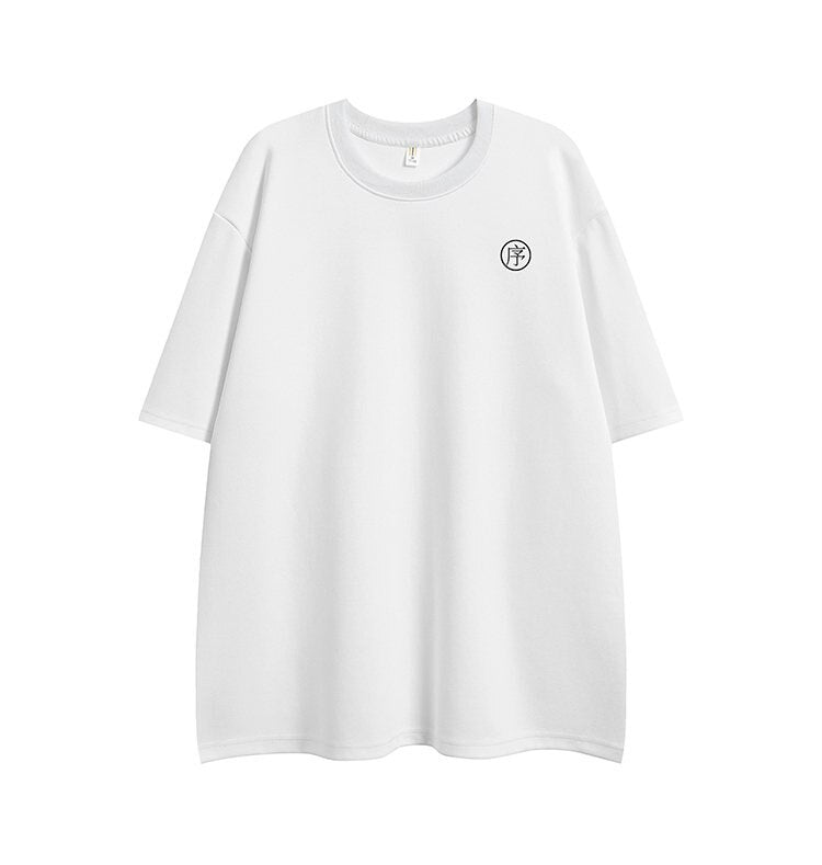 Chinese Letter Pattern Loose T-Shirt – Slick Street