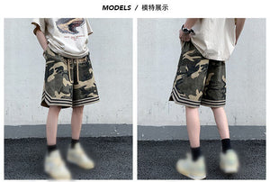 Camo Goth Knee Length Shorts , - Streetwear Shorts - Slick Street