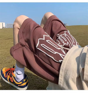 Diligent Boundary Letter Y2K Bermuda Shorts , - Streetwear Shorts - Slick Street