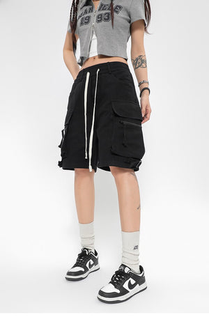 Cargo Track Multi Pockets Shorts , - Streetwear Shorts - Slick Street