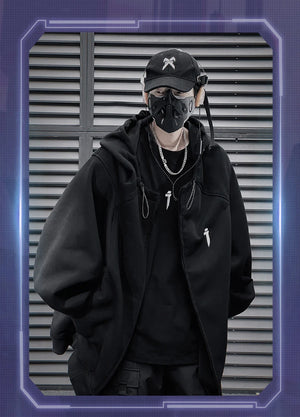 Alien 'i' Techwear Hoodie , - Streetwear Hoodie - Slick Street