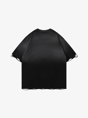 Tie-Die Metal Star Ripped T-Shirt , - Streetwear T-Shirts - Slick Street