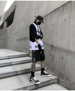 Black Paisley Bandana Pattern Shorts , - Streetwear Shorts - Slick Street