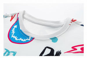 Devil Laugh With Multi Emoticons O-Neck T-Shirts , - Streetwear T-Shirts - Slick Street