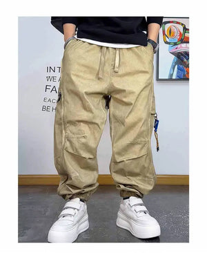 Plain Color Elastic Ankle Length Pants , - Streetwear Pants - Slick Street