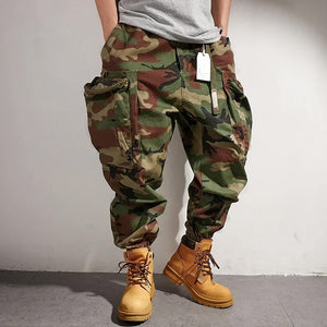Camouflage MP21 Tactical Cargo Pants , - Streetwear Pants - Slick Street