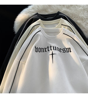 Embroidered Streetwear Vintage Sweater , - Streetwear Sweater - Slick Street