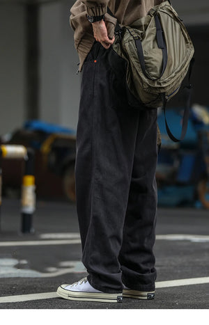 Casual Straight-Leg Trousers , - Streetwear Pants - Slick Street