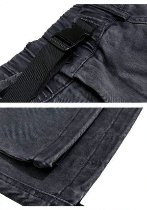 Multi-Pocket Cargo Baggy Pants , - Streetwear Pants - Slick Street