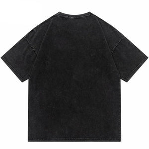 Dusty Black I Feel Anxious Illusion Letter T-Shirt , - Streetwear T-Shirts - Slick Street