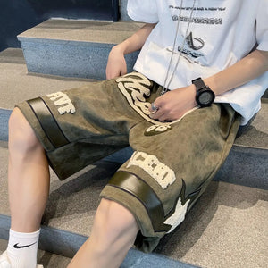 Number 66 Knee Length Shorts , - Streetwear Shorts - Slick Street